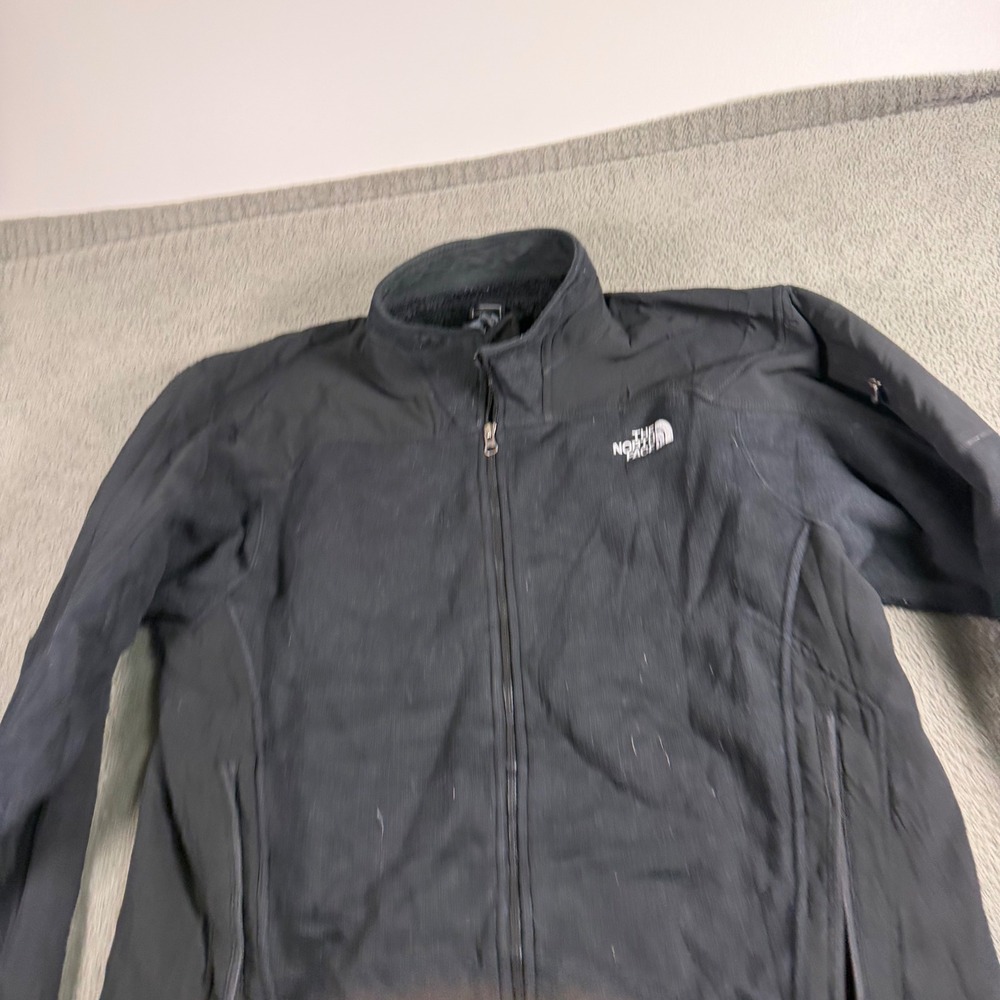The North Face WindWall Mens XL Black Full Zip Fleece Lined Softshell Jacket